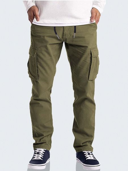 

men flap pocket side pants l2ss#, Black