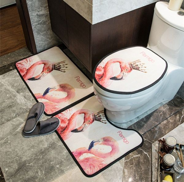 

flamingo designer toilet seat covers sets indoor door mats u mats sets eco friendly bathroom creative accessories