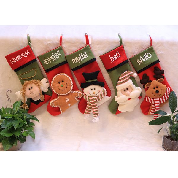 

gift wholesale decorations christmas bag snowflake stockings santa claus socks
