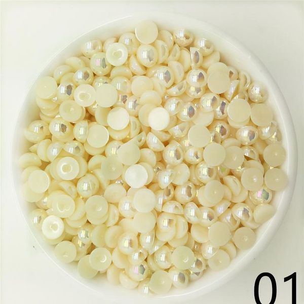 

new diy 2/4/6/8/10/12mm half pearl bead flat back scrapbook for craft flatback jlldxq, Black
