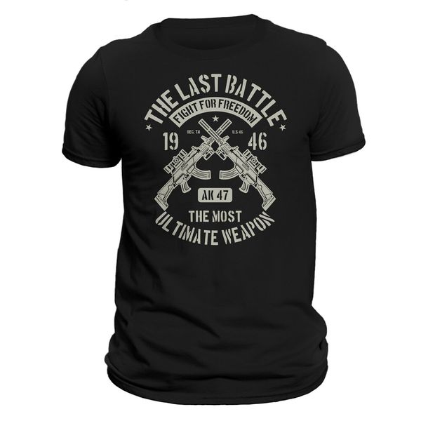 

the last battle ak 47 military rifle usa tactical men's hoodie designers t shirts sweatshirt