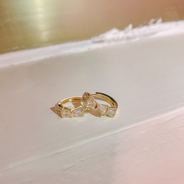 

fashion real gold plating korean graceful geometric zircon earrings earrings simple new ear clip new fashion and personalized earrings fashi, Golden