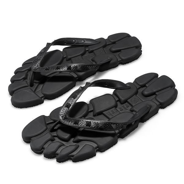 

new summer flip-flops, black flip-flops, simple fashion slippers, men's personality slippers, fashionable men's slippers y200706
