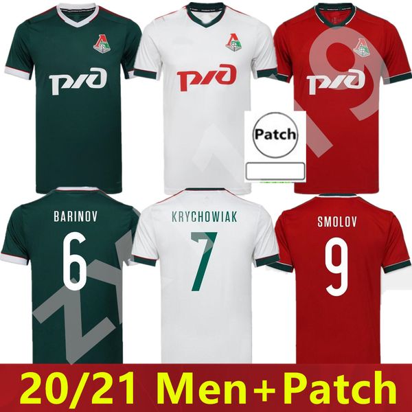 

20 21 lokomotiv moscow soccer jersey home third red 2020 2021 miranchuk zhemaletdinov smolov krychowiak barinov football shirts thailand, Black;yellow