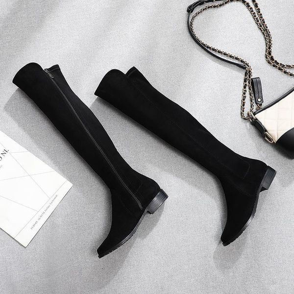 

knee high boots autumn women black boots shoes woman fashion woman shoes luxury buty damskie scarpe donna bottes femme1