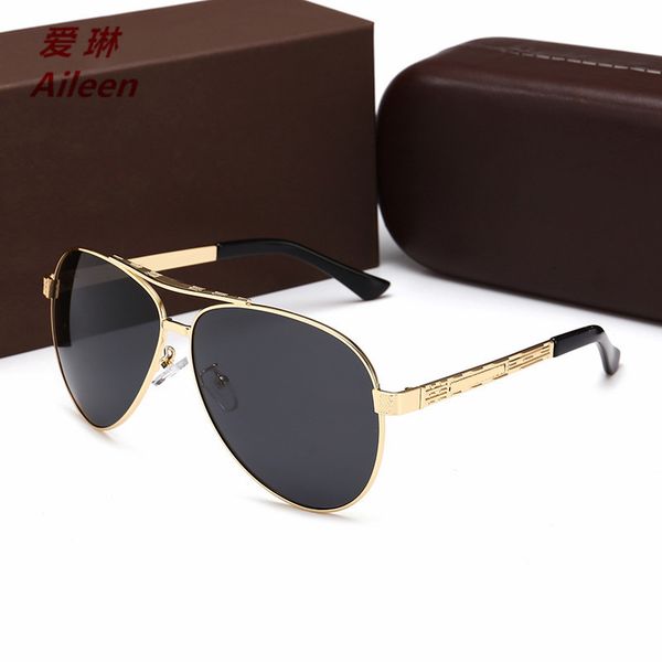 

new style men's polarized metal sunglasses fashion large frame color film sunglasses can be equipped with myopia glasses 0826 kml-desig, White;black