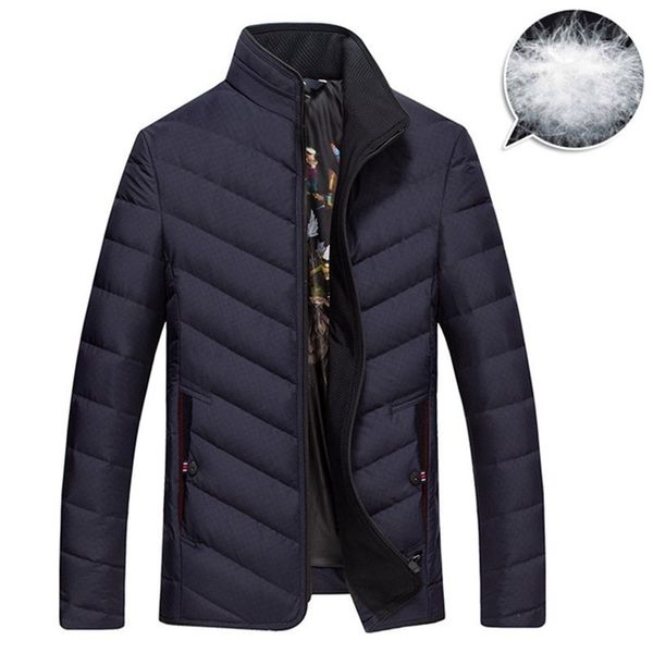 

2021 new men fashions coat male down men's winter thick warm windbreaker feather jacket z5j4, Black