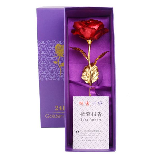 

gold rose foil flowers 24k jewelry women lovers valentine day handcrafted gifts with box for mother birthday gift 2 n0o3c