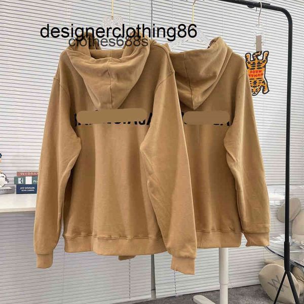 

designer hoodies men's sweaters s balencaigas khaki hooded zipper coat small black square couple shoulder