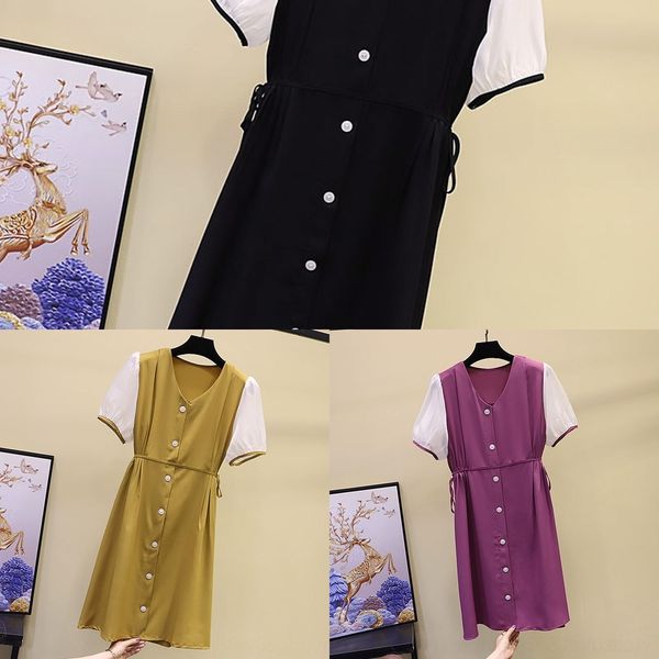 

gstuh 2020 черное нового цвета платья соответствие шифон богиня стиль талия элегантное похудение изящного небольшие летнее платье fy6n0, Black;gray