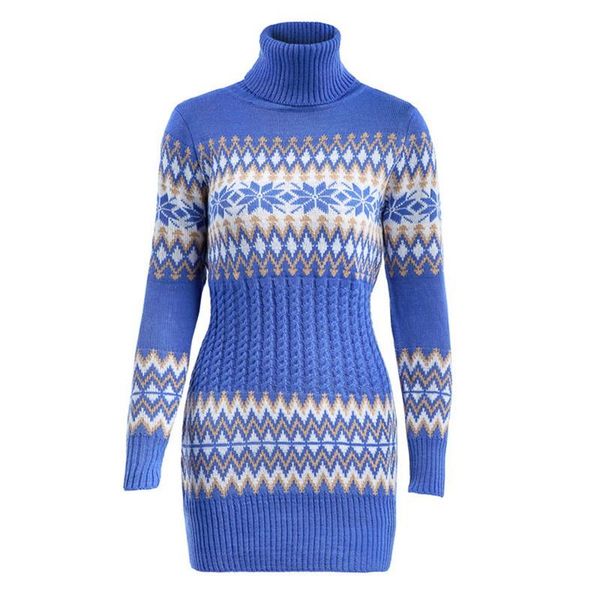 

women's sweaters winter 2021 warm christmas sweater ladies fashion high neck knitted pullover long clothes, White;black