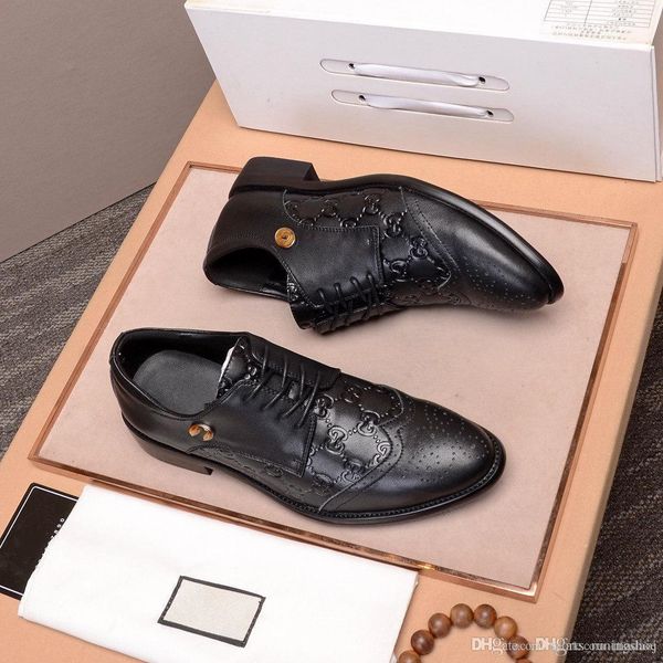 

wedding men shoes lace genuine leather office formal black brown classic shoes wing tip up oxford luxurys style designers brogue dress psib, Brown;gray