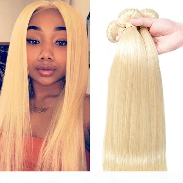 

9a brazilian blonde virgin human hair 3pcs silky straight weaves extensions unprocessed 613 bleach blonde human hair bundles ing, Black;brown