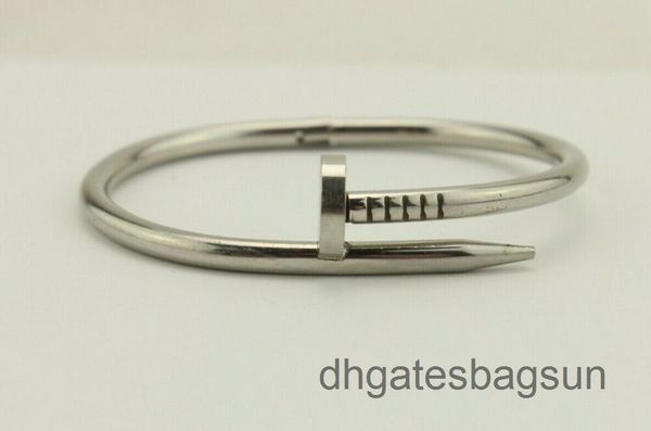 

vintage nail silver tone hinged bracelet, Black