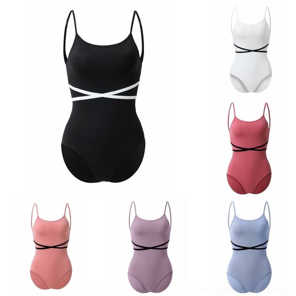 

yisqh yixilin's new elastic elastic cross yoga clothes body practice yixilin's new sling cross one-piece one-piece sling body clo, Gray