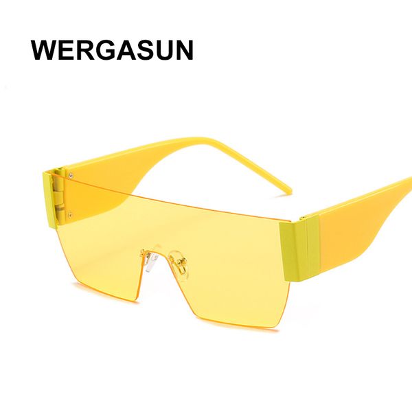 

wergasun fashion oversized square sunglasses women 2020 brand designer vintage gradient sunglasses for women men eyewear uv400, White;black