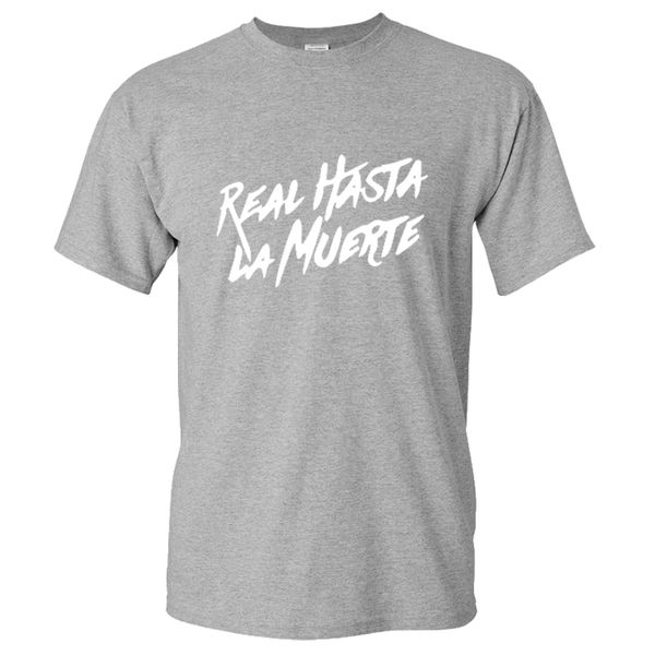 

sport 2020 fashion casual t-shirt men/women real hasta la muerte letter printed o-neck streetwear hip hop tshirt cotton unsiex t shirt