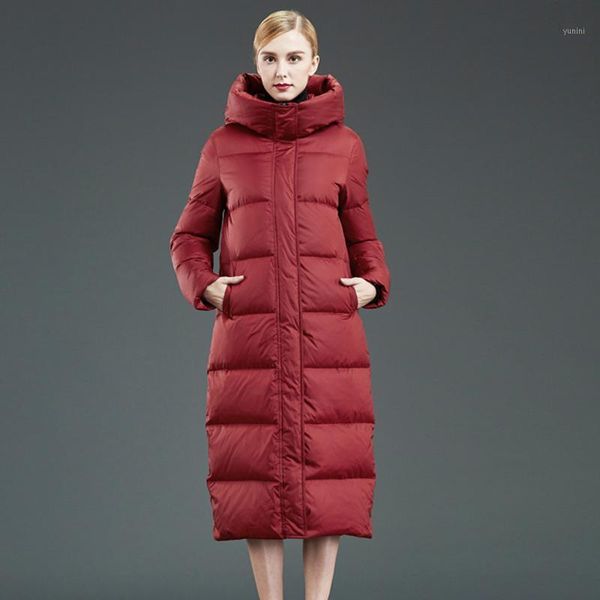 

waterproof jacket 2019 white duck down coat hooded winter jacket women down parka thick warm winter coat women long parkas1, Black