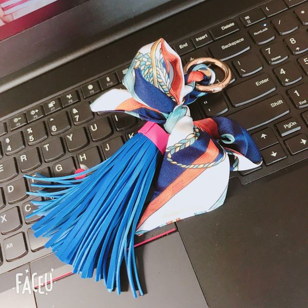 

leather scarves ribbon butterfly key chain bowknot exquisite decoration tassels key ring women bag jewelry pendant eh811 h bbyqxz