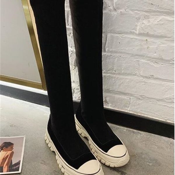 

mujer 2021 new high-heeled boots with thick heels 3z60, Black