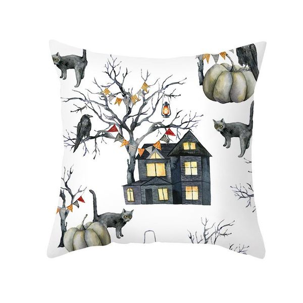 

single sided printed cushion cover 4545 2020 halloween skull pillowcase sofa cushions pillow cases pillow covers 0276 swy sqcfvz
