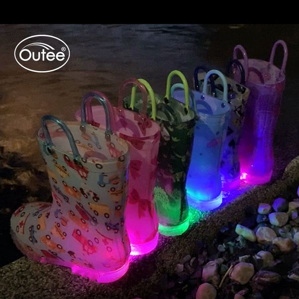 

rain boots for little kids children boys girls toddler baby light up waterproof shoes rainboots dinosaur unicorn shark pink blue c1002, Black;grey