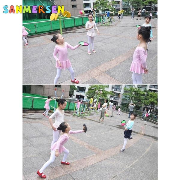 

outdoor sprots sticky ball dazzling toys catch ball games set toss and catch 18.5cm diameter disc toy for children girls boys wmtasx