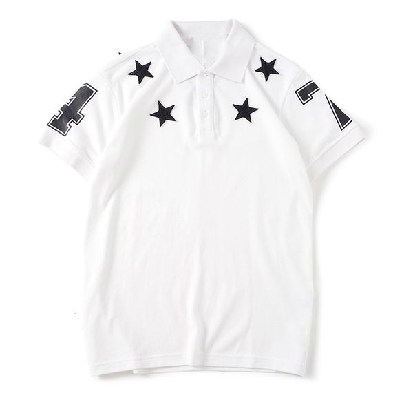 

new arrival mens t shirts fashion men women shirts star pattern print stylist tees size s-xxl, White;black
