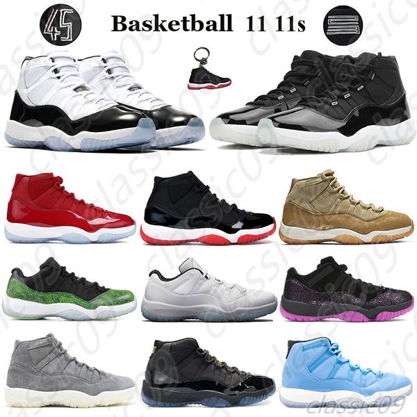 

25th anniversary 11 11s jumpman basketball shoes men women concord 45 space jam sneakers win like 82 gamma blue trainers with keychain tag