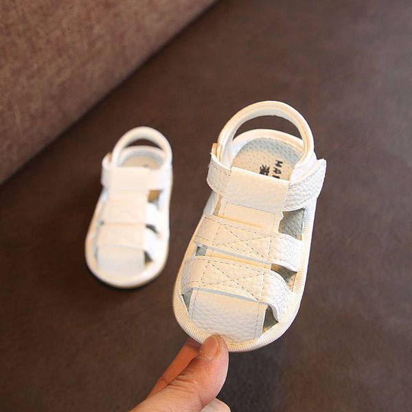 

2019 summer boys' and girls' sandals baby's soft soled non slip walking 0-1-2 years old children's sho batch, Black;red