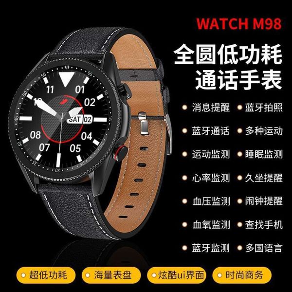 

touch round screen call bracelet m98 step meter belt bluetooth smart watch ios android heart rate blood prsure dafit