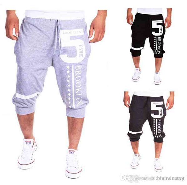 

men's pants summer pants 5 letter number 5 with a male fertilizer increased leisure sports shorts loose thin u3ui, Black