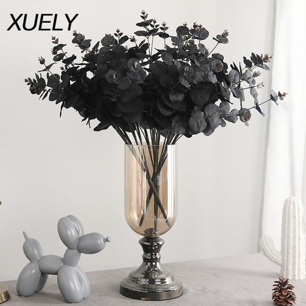 

20 глава моделирование зеленые растения эвкалиптовые лист искусственные поддельные растения diy свадебный цветок подходящие листья украшения