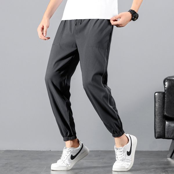 

fashion brand autumn casual new corset capris men's sports pants 8711, Black