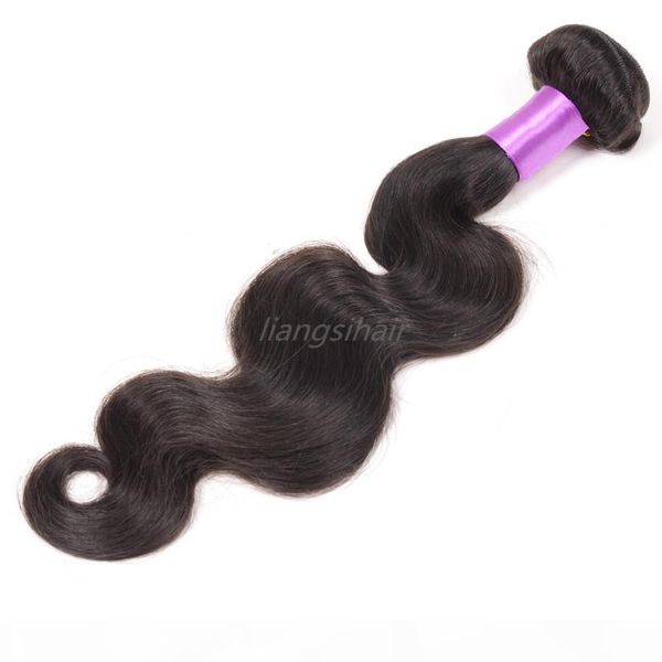 

real brazilian virgin hair bundles body wave style 8"-28" 1pcs unprocessed natural color can be dyed remy hair extensions, Black