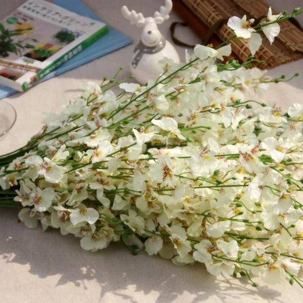 

7pcs /lot decorative artificial flowers artificial dancing blue home wedding decoration silk flower1