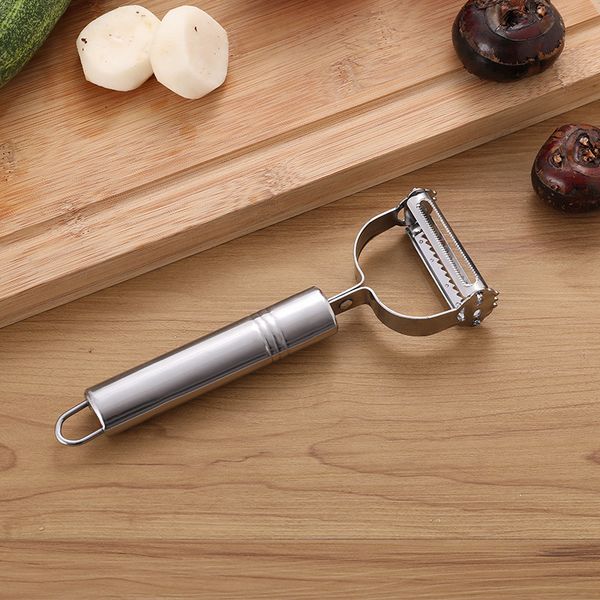 

stainless steel peeling knife multifunctional smiling face planer turnip shredder potato grater double-head peeler