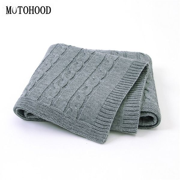 Motohood Bebek Battaniye Örme Yün Yenidoğan Battaniyeler Süper Yumuşak Wrap Bebek Kundaklar Çocuklar için Aylık Toddler Yatak LJ201014