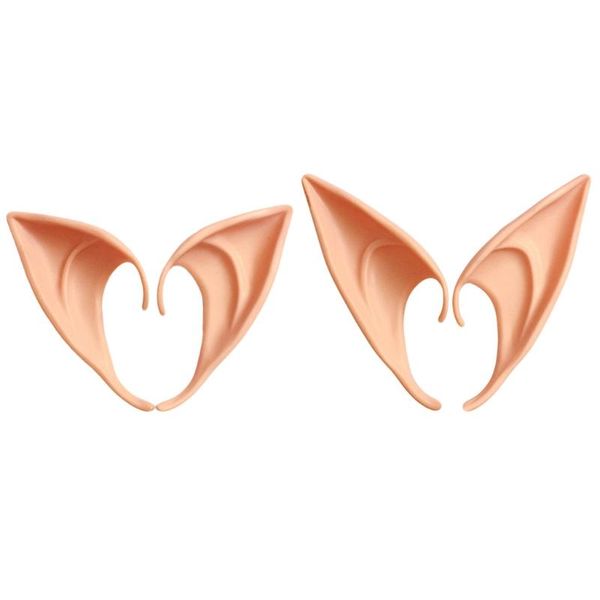 

1 pair latex elf ears pointed cosplay mask accessories halloween masquerade party anime fairy costumes deep color w15