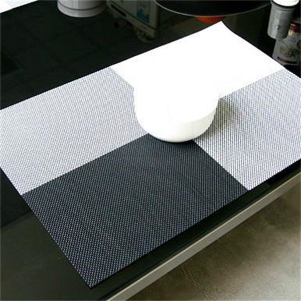 

striped placemat pvc heat insulating waterproof anti fouling rectangle table western food mats european style dish bowl pad simpe 2 05nh m2