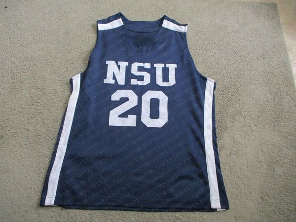maglia da basket personalizzata Nova Southeastern Sharks NSU # 20 cucita Personalizza qualsiasi nome numerico UOMO DONNA GIOVANI XS-5XL