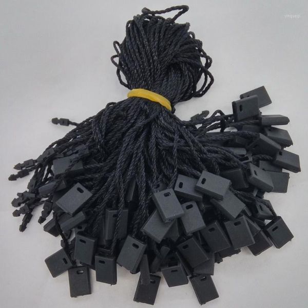 

500 pieces/lot garment hang tag string 18cm string seal cord for price tag black1, Black;white