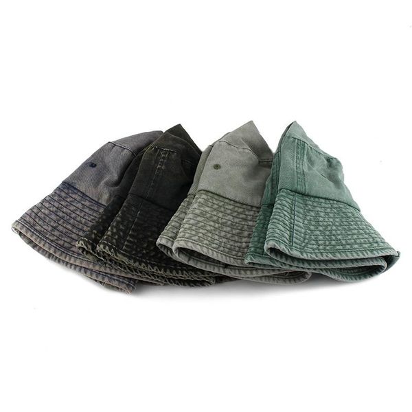 

flb] лето 100% хлопок промытые джинсовой sun hat женщины моды floppy открытый cap дамы широкий брим бич ковш шапки оптом f157 bbyvvl, Black;white