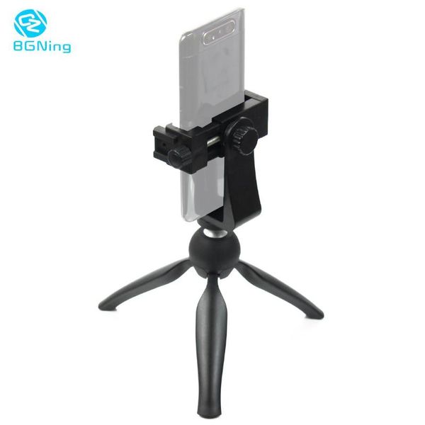 

bgning camera mini tripod mount pocket vlog stand selfie stick holder slr support smartphone clamp clip ball head gimbal adapter