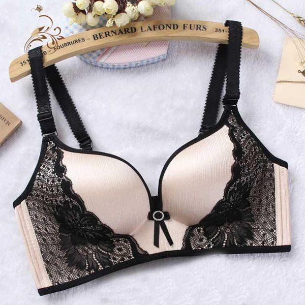 

before women push up bra lace bralette adjusted comfortable wireless bra underwear women lingerie plus size c d cup1, Red;black