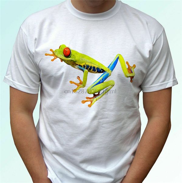 

red eye frog белая футболка green tee животных top mens t shirt размер s - 3xl подарка дня рождения tee shirt спорта толстовка с капюшоном т