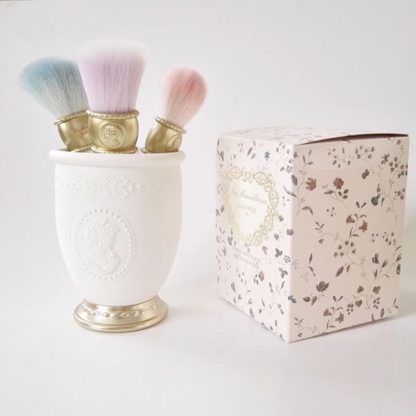 

laduree queens jewelry holder brush holder white/pink luxurious makeup brushes storage container pen small things storage, Pink;blue