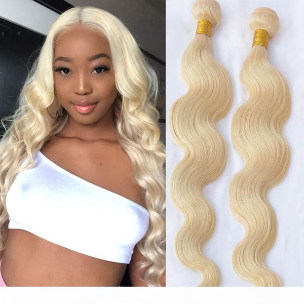

3 4 613 blonde bundles brazilian hair weave body wave bundles 100% remy human hair bundles 613 hair extension, Black