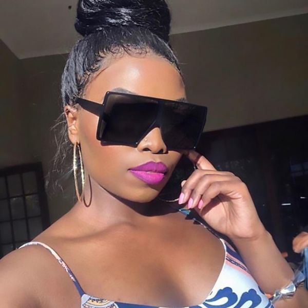 

oversized shades woman sunglasses black fashion square glasses big frame sunglasses vintage retro glasses oculos feminino, White;black