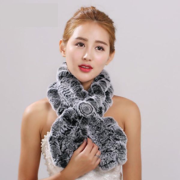 

real rex меховые шарфы новые моды женщины орфелс вязаные теплые шарф роскошные шарфы женские модные обертывания, Blue;gray